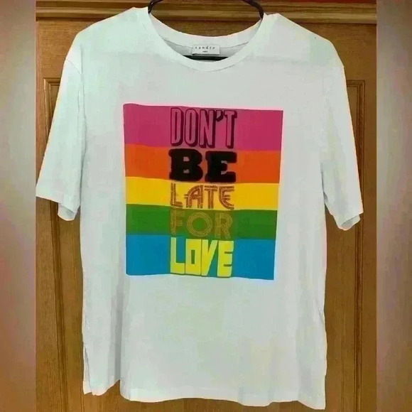 Sandro Paris Women’s Don’t Be Late For Love Tshirt. Size small. - Picture 10 of 10